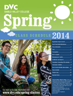 spring schedule 2014