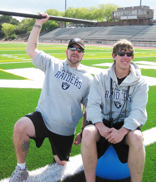 Rob Seeley and Ryan Allison, Oakland Raiders interns