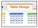 Table design tab