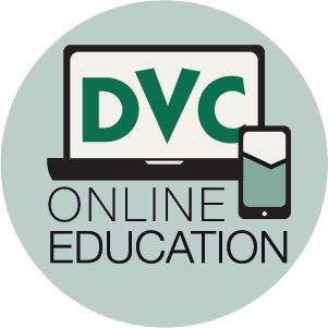 DVC Online Education logo with laptop and mobile phone