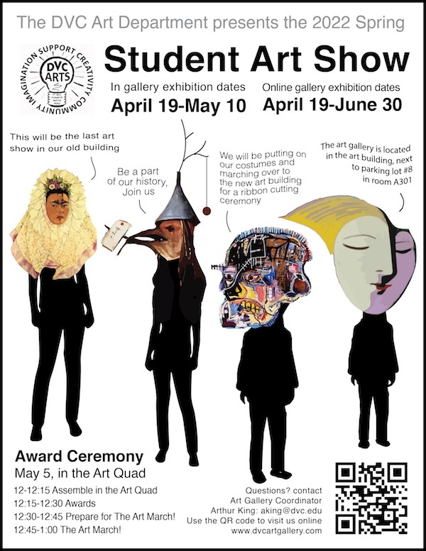 Spring 2022 student art show poster