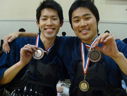 Toshihiro Watanabe (club president) and Kenichi Nakayama (club captain)