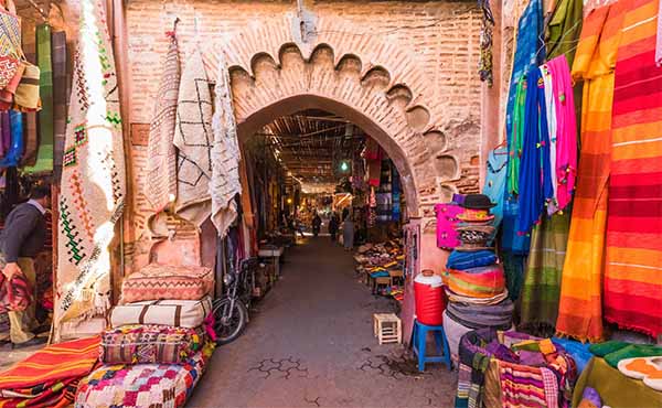 Image of a market in Moroccco