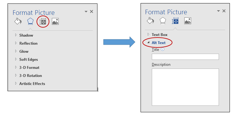 Format Picture menu PC
