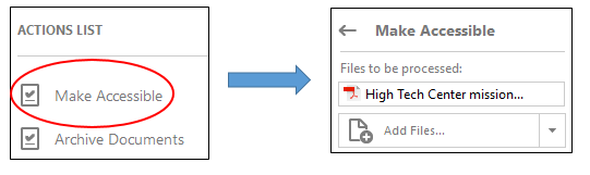 Make Accessible and files to be processed
