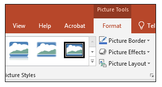 PowerPoint format tab