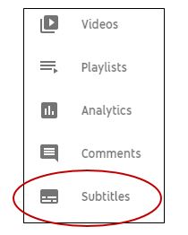 Subtitles button