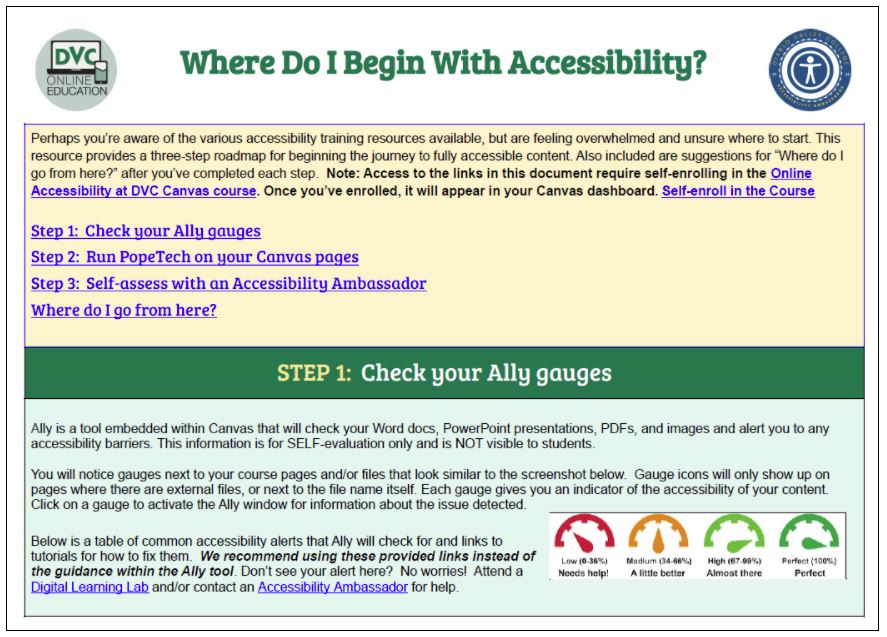 Where do I begin with accessibility?