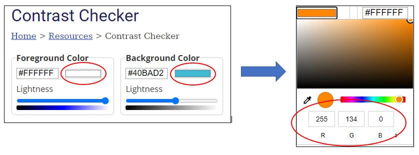 Contrast checker updated