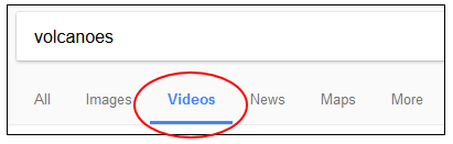 video button in google menu