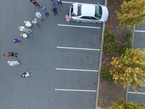 Photo of drone technology class, captured by a drone