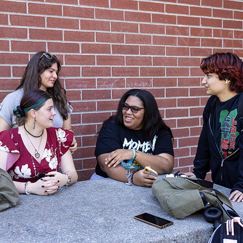 DVC students hanging out.