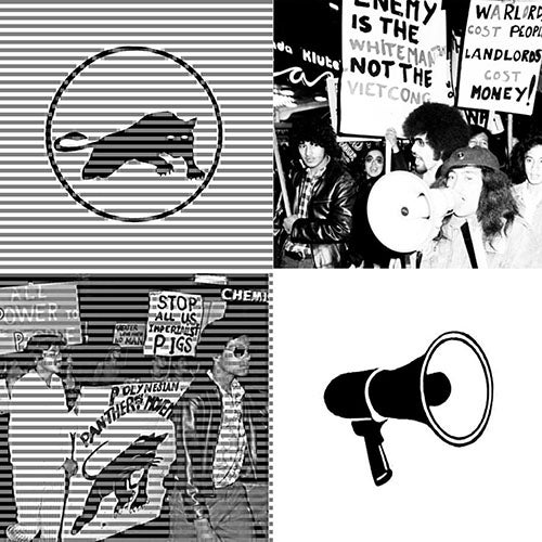 Black Panthers Polynesia photo collage