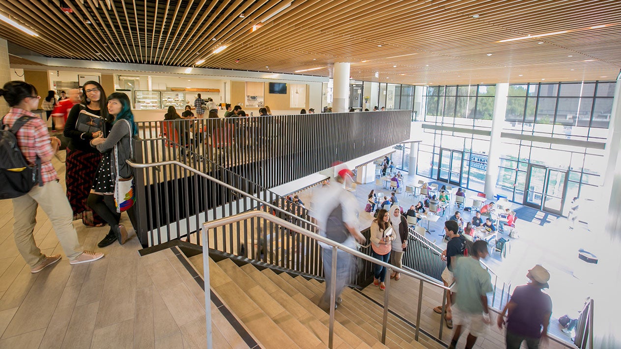 Students in the DVC food court.