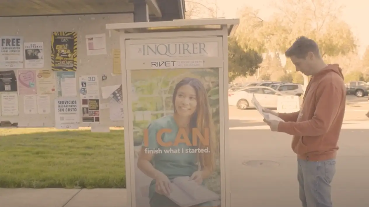 One of the Inquirer's newstands at DVC.