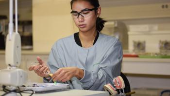 Dental assisting alumni Mischa Alemania in the DVC dental clinic