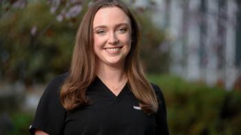 DVC dental hygiene alumnus Marcella Pittam on the DVC campus