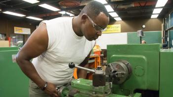 DVC student operating equipment