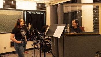 DVC music students in the music studio