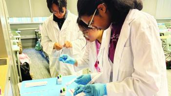 Students participate in lab procedures during the DVC Health Career Academy