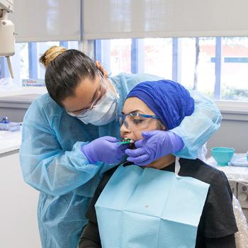 Dental Assistant and patient