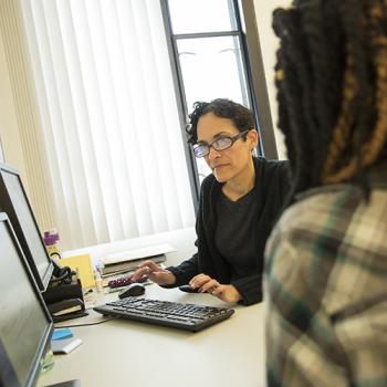 Counselor at Computer