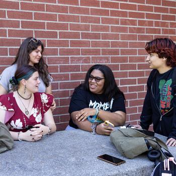 DVC students hanging out.