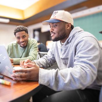 DVC students studying together.