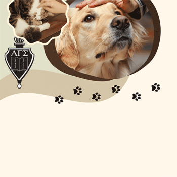 A.G.S. Animal Shelter Drive poster with picture of dog being petted