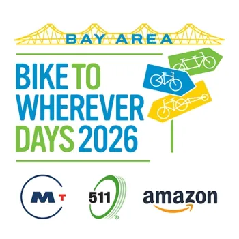 Bike to Wherever Days 2026 event graphic - sponsored by 511, Amazon