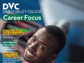 Career Focus Magazine Cover - Student at Laptop