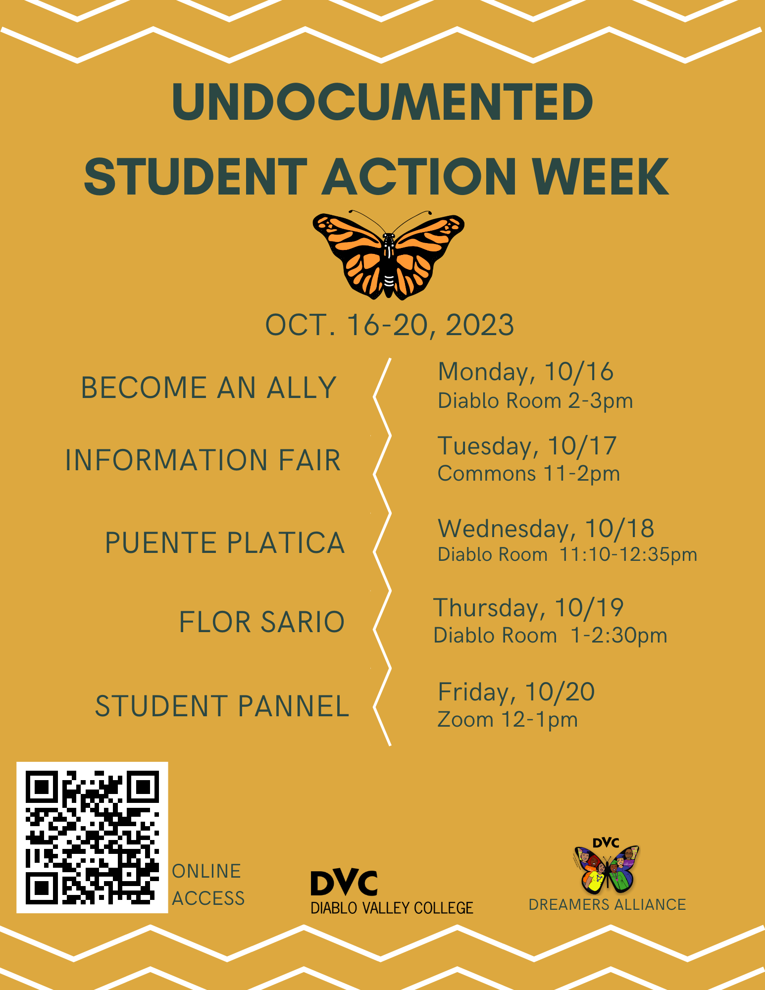 Undocumented Student Week of Action 2023 Schedule